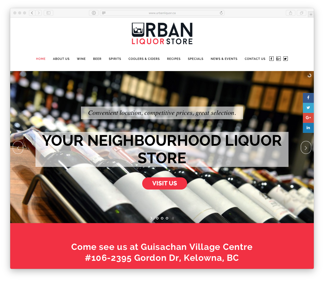 Hiilite | Marketing, SEO, Branding, Web & Graphic Design urban-liquor-website