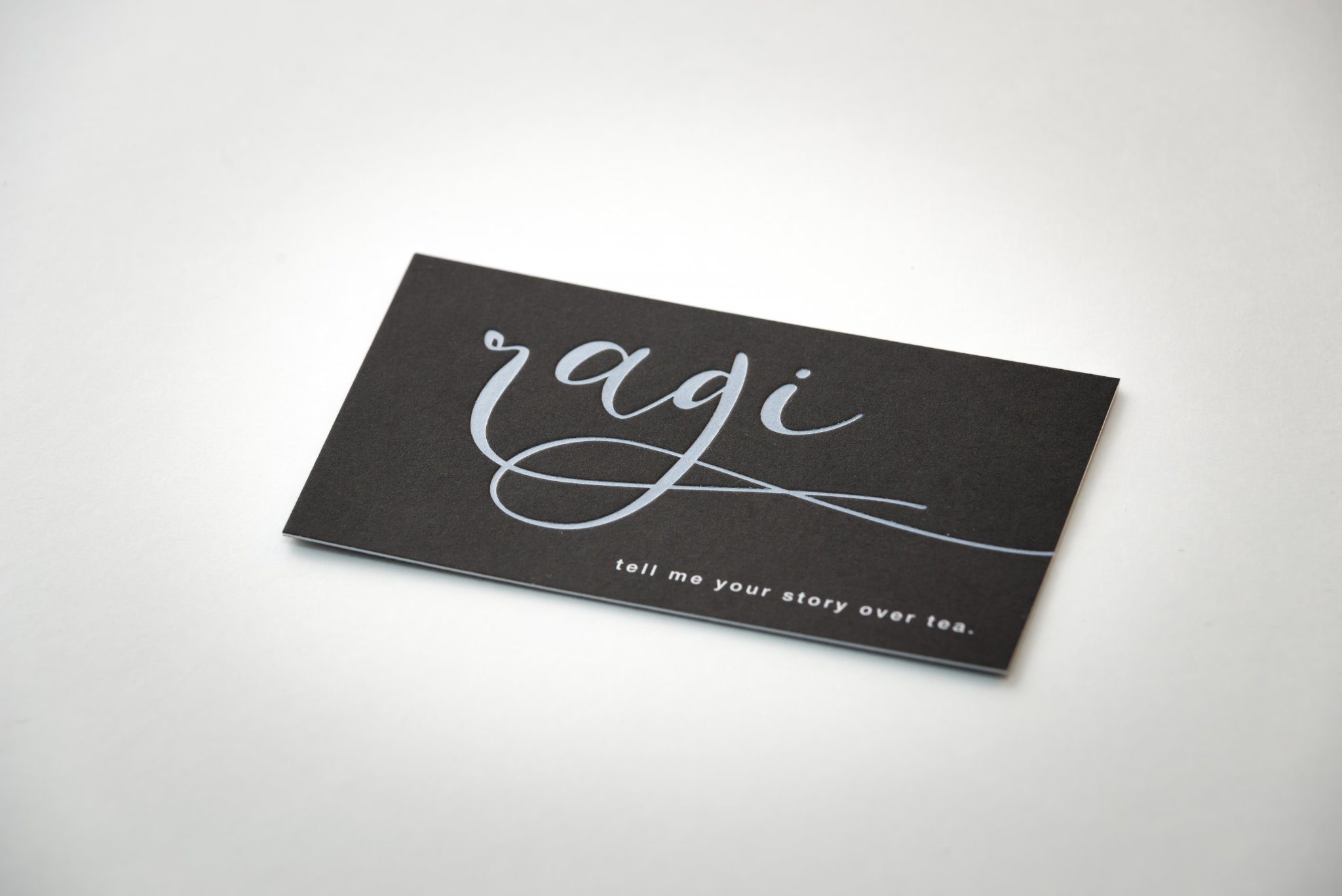 A creative business card created with unique printing techniques