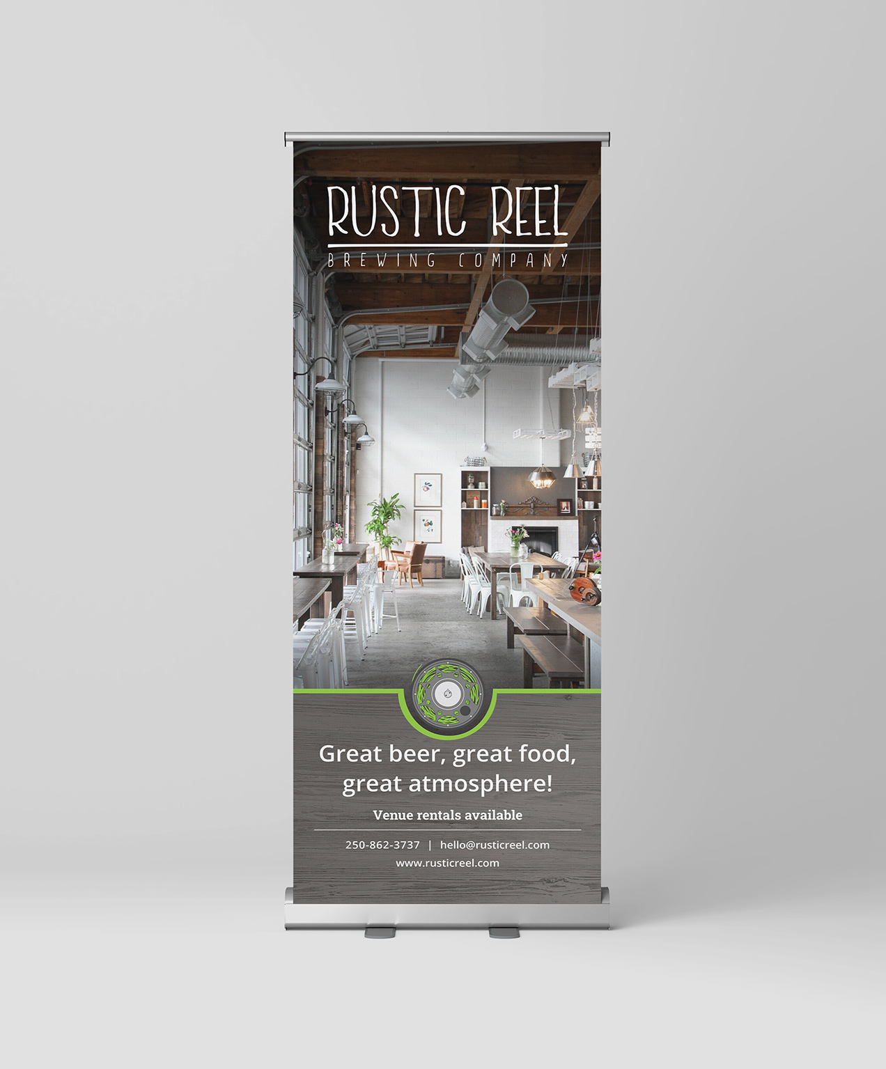 kelowna brewery marketing design print roller banner for events