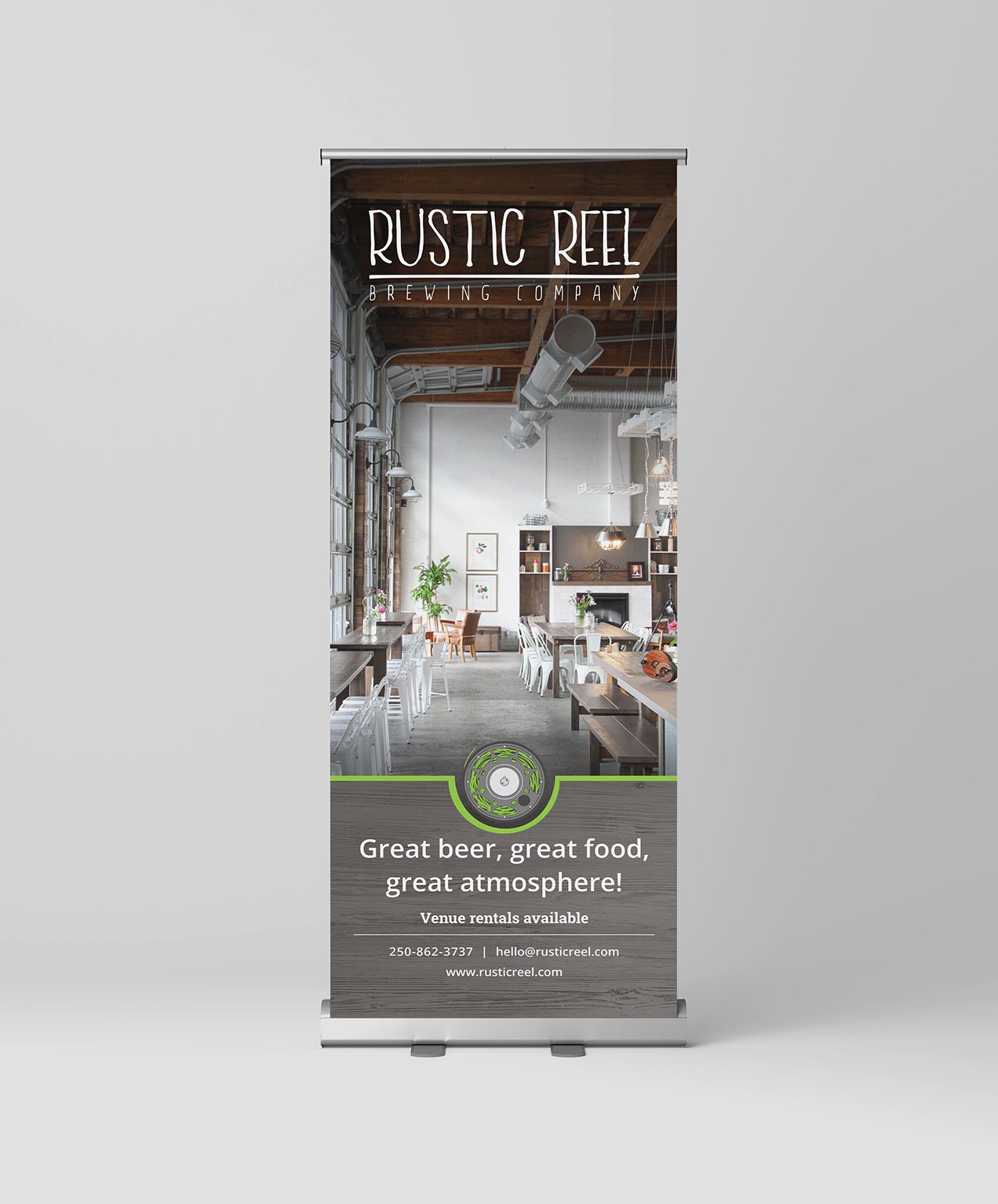 kelowna brewery marketing design print roller banner for events