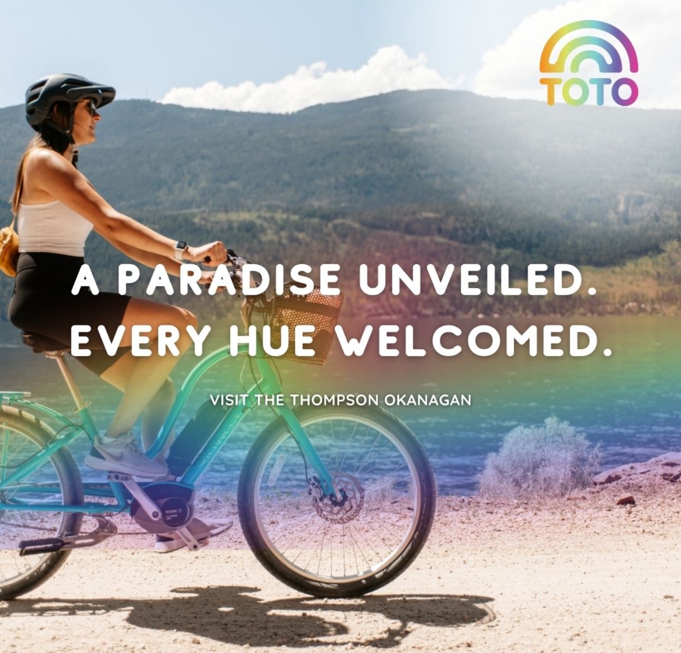 TOTO social media marketing Every Hue Welcome campaign girl on bike